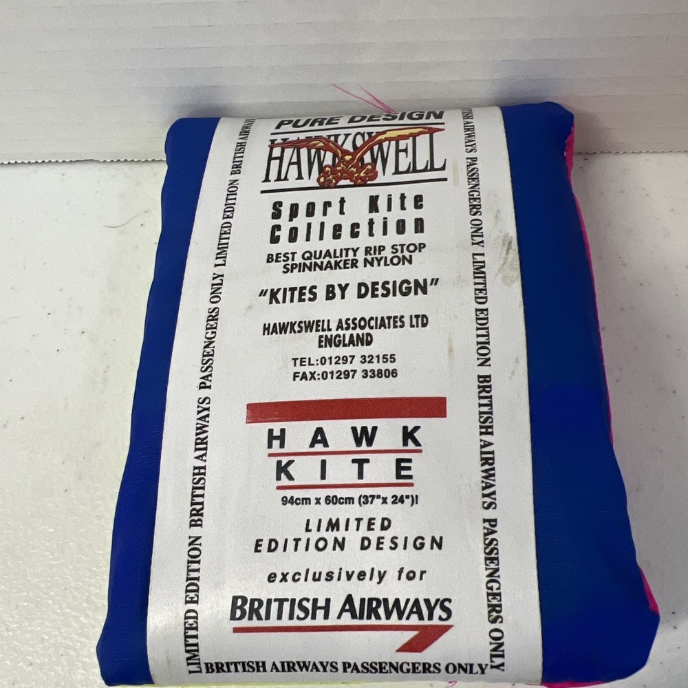 Hawkswell Limited Ed Sport Bird Hawk Flying Kite British Airways Passengers Vtg